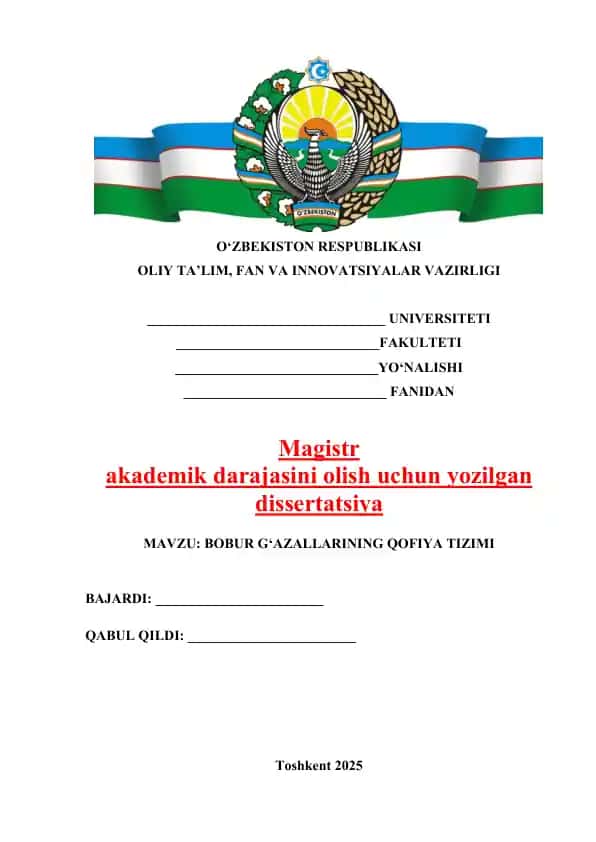 Bobur g‘azallarining qofiya tizimi