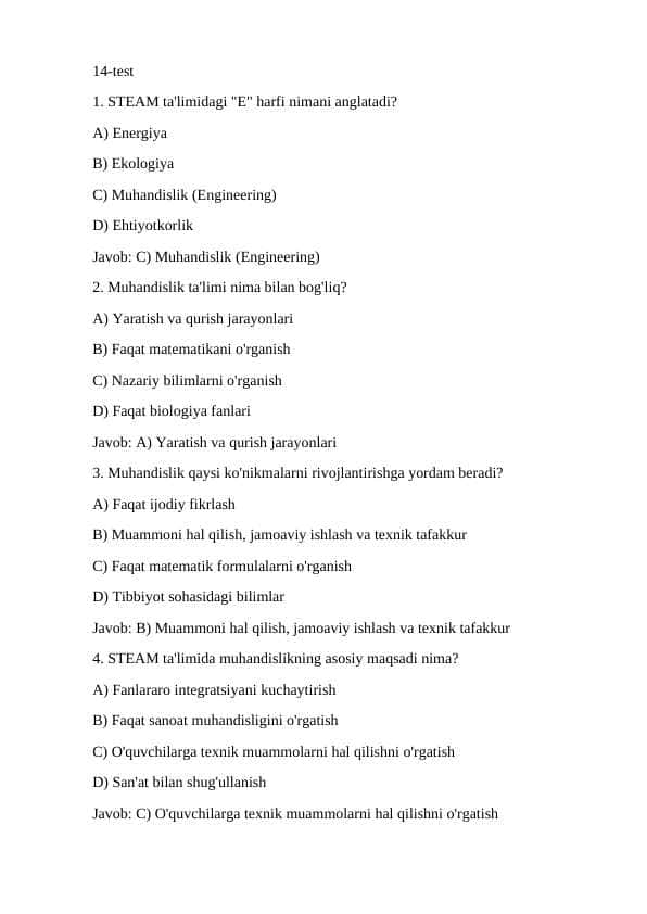 STEAM nima uchun muhim ta’lim yondashuvi hisoblanadi?