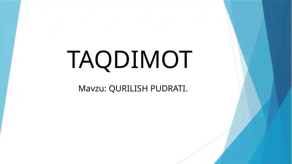 QURILISH PUDRATI.