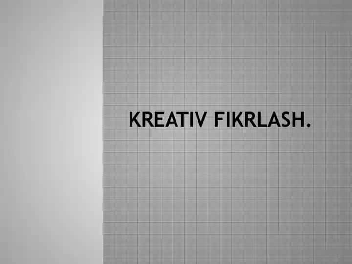Kreativ fikrlash