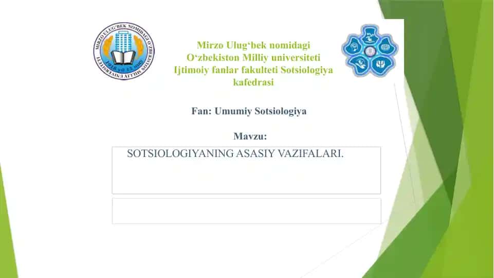Sotsiologiya fanining asosiy vazifalari