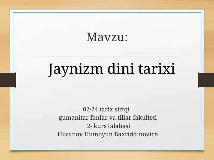 Jaynizm dini tarixi