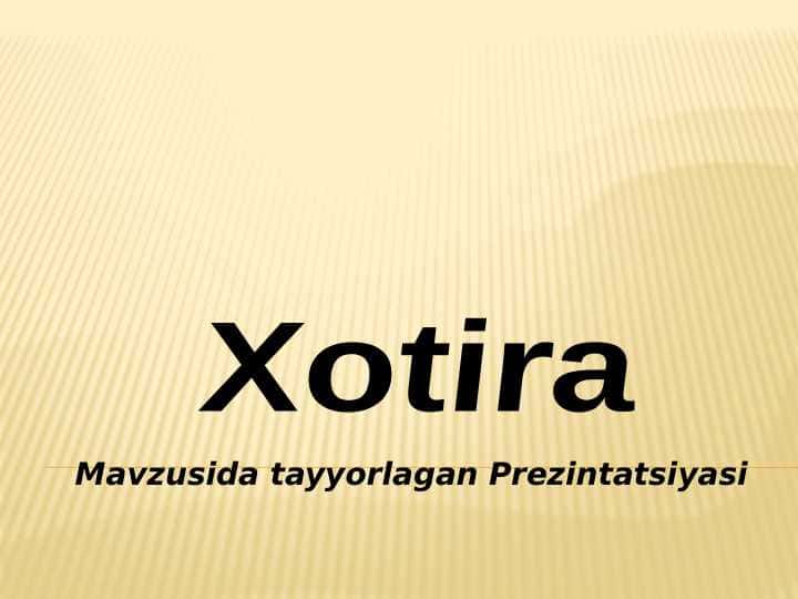 Xotira