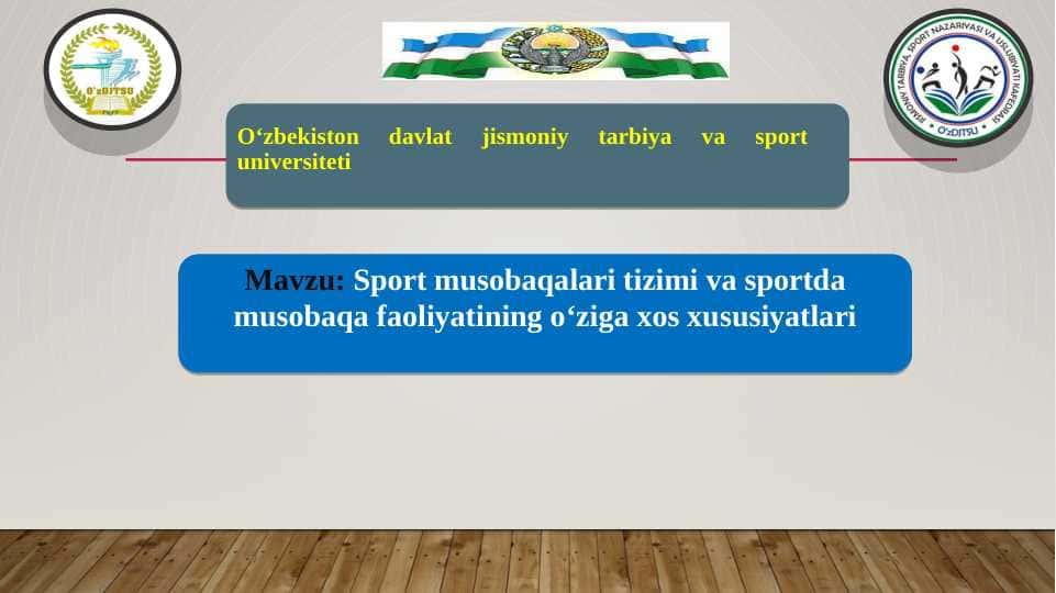 Sport musobaqalari tizimi va sportda musobaqa faoliyatining o‘ziga xos xususiyatlari