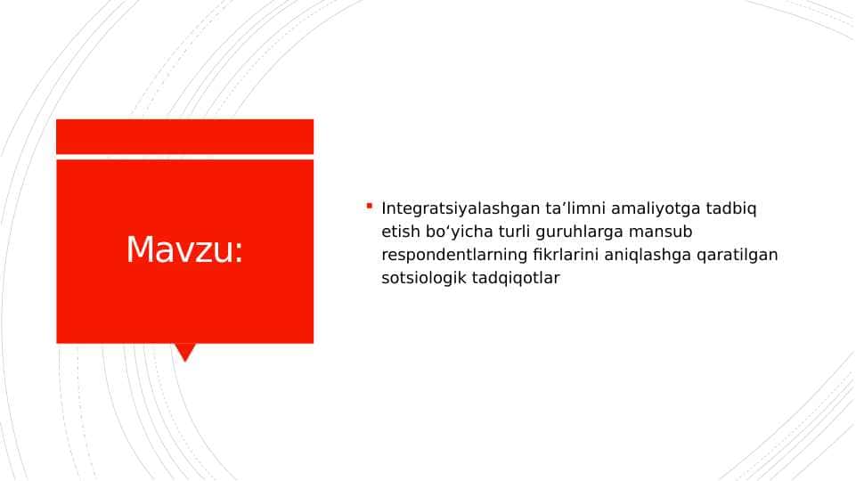 Integratsiyalashgan ta’limni amaliyotga tadbiq etish bo‘yicha turli guruhlarga mansub respondentlarning fikrlarini aniqlashga qaratilgan sotsiologik tadqiqotlar
