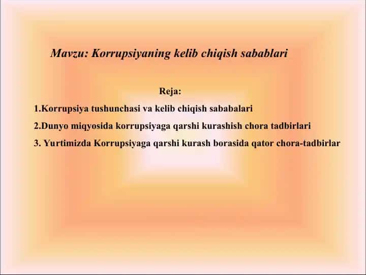 Korrupsiyaning kelib chiqish sabablari