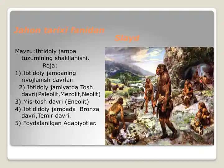 Ibtidoiy jamoa tuzumining shakllanishi