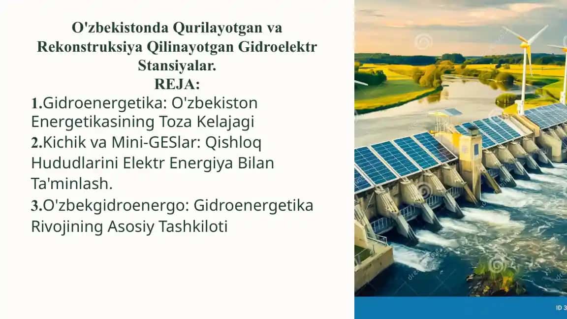 Gidroenergetika: O'zbekiston Energetikasining Toza Kelajagi