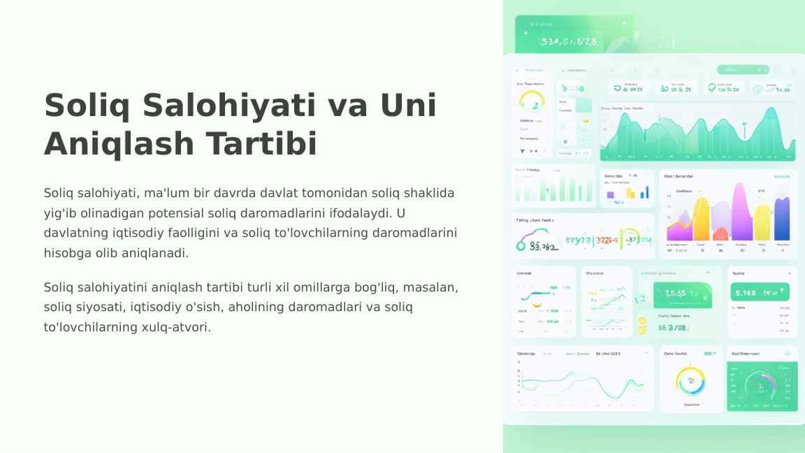 Soliq salohiyati va uni aniqlash tartibi
