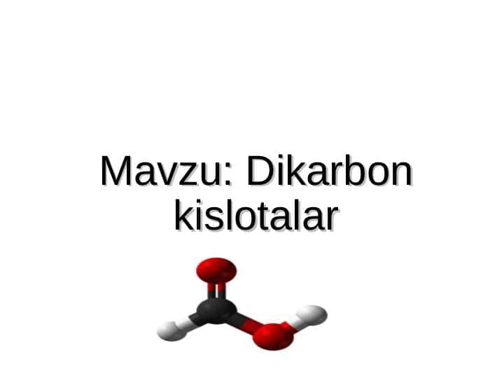 Dikarbon kislotalar