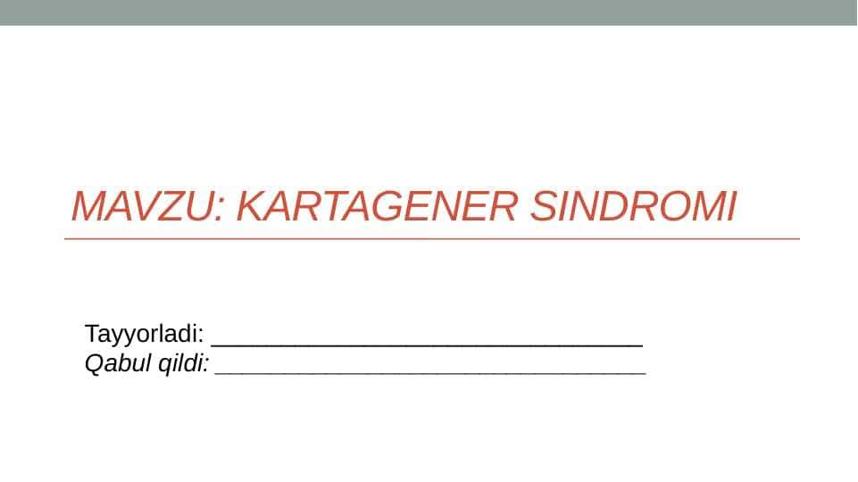 Kartagener sindromi