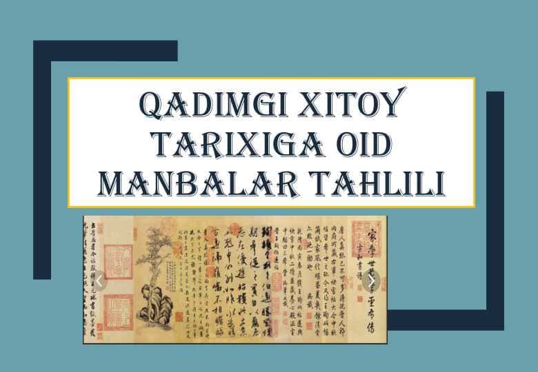 Qadimgi Xitoy tarixiga oid manbalar tahlili 24