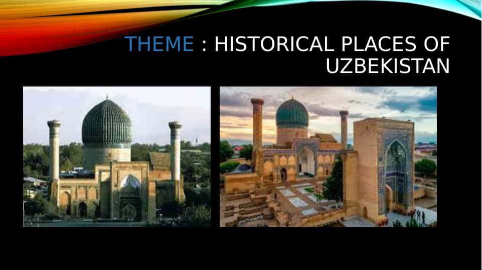 Historical places of Uzbekistan