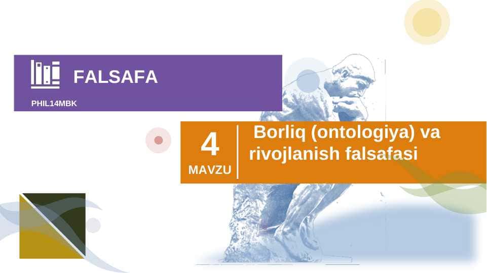 Borliq ( ontologiya ) va rivojlanish falsafasi