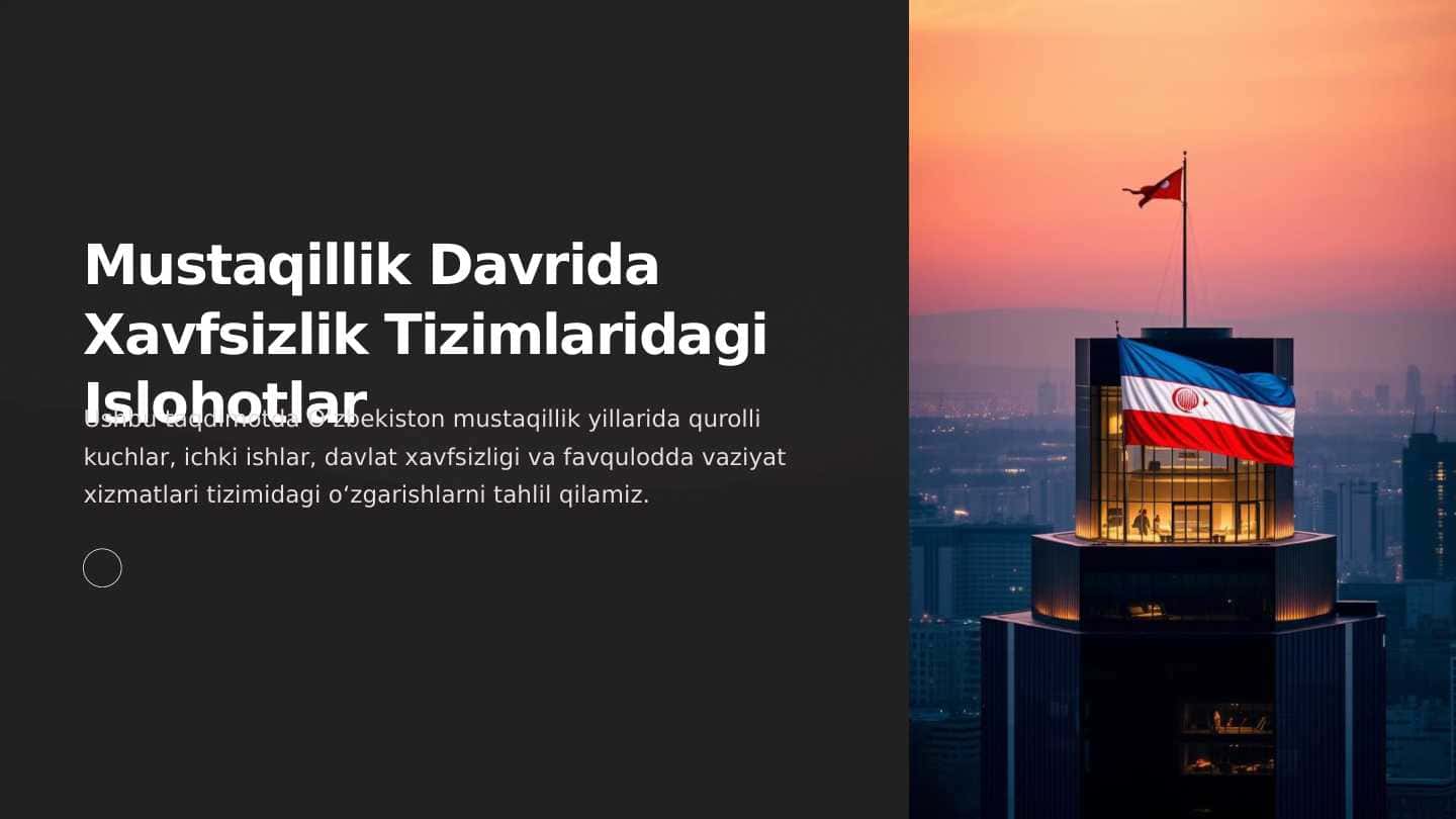 Mustaqillik davrida xafzilik tizimidagi islohotlar