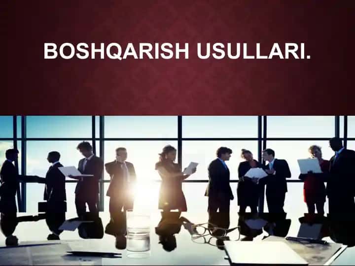 Boshqarish Usullari