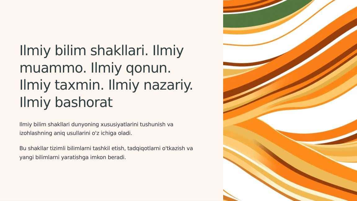 Ilmiy bilim shakllari. Ilmiy muammo. Ilmiy qonun. Ilmiy taxmin. Ilmiy nazariy. Ilmiy bashorat_4