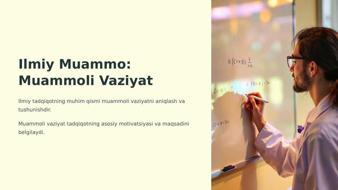 Ilmiy muammo. Muammoli vaziyat_6