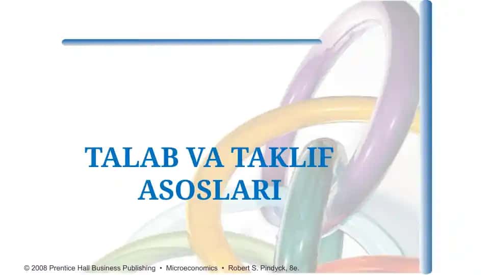 Talab va taklif asoslari