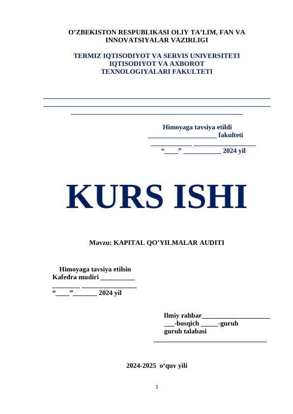 Kapital qo‘yilmalar auditi