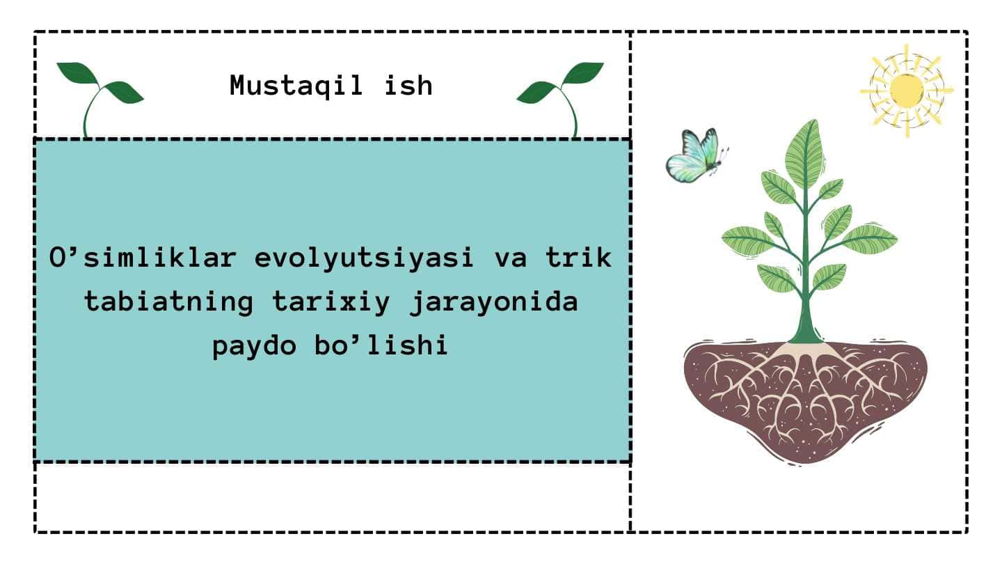 O’simliklar evolyutsiyasi