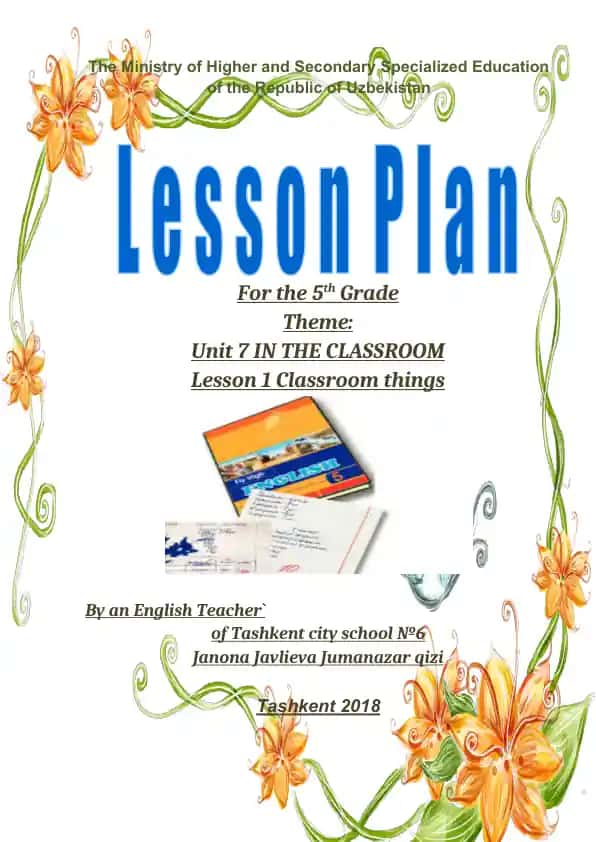 Unit 7 IN THE CLASSROOM Lesson 1 Classroom things