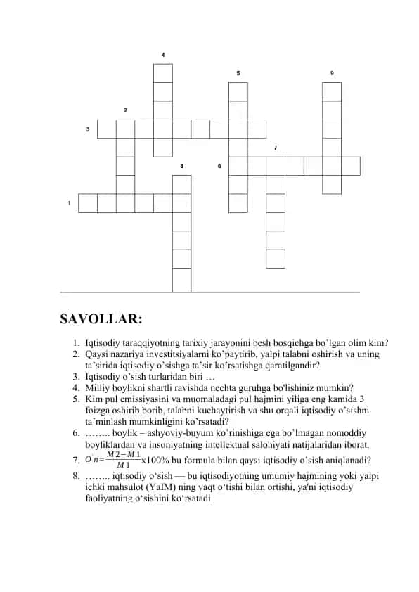 Iqtisodiy Taraqqiyot Saviy