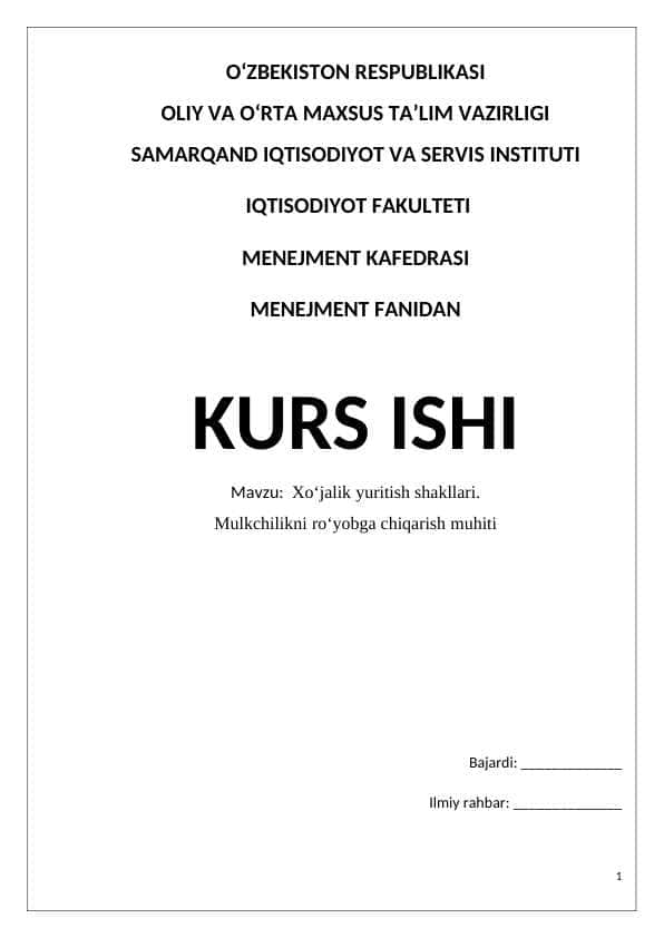 Kurs ishi