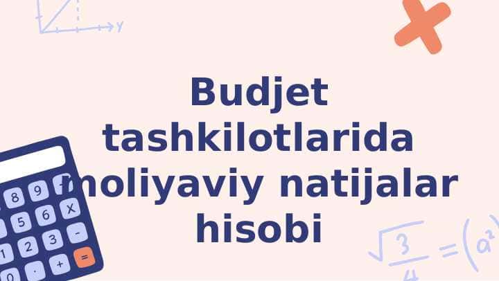 Budjet tashkilotlaruda moliyaviy natijalar hisobi