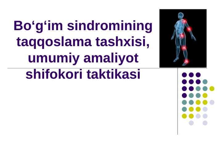 bo'g'im sindromi