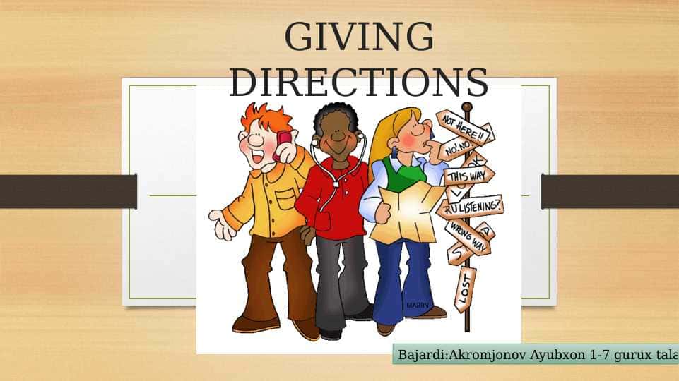 GIVING DIRECTIONS
