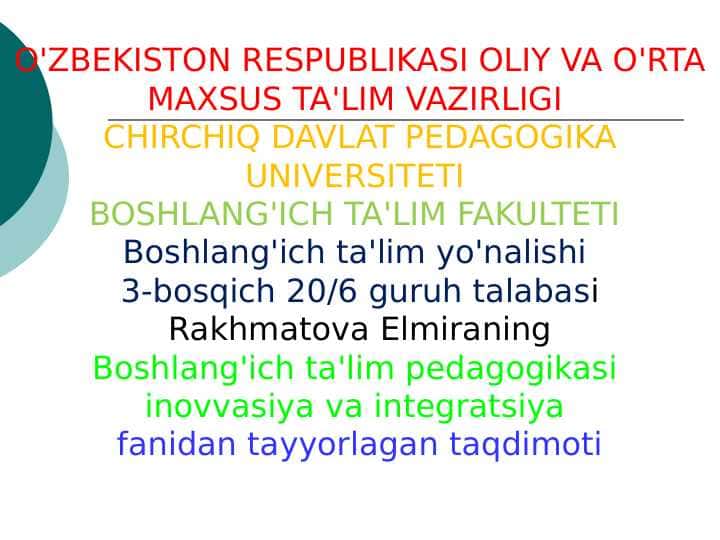 Grafik ko'rinishdagi obyektlar ustida ishlash