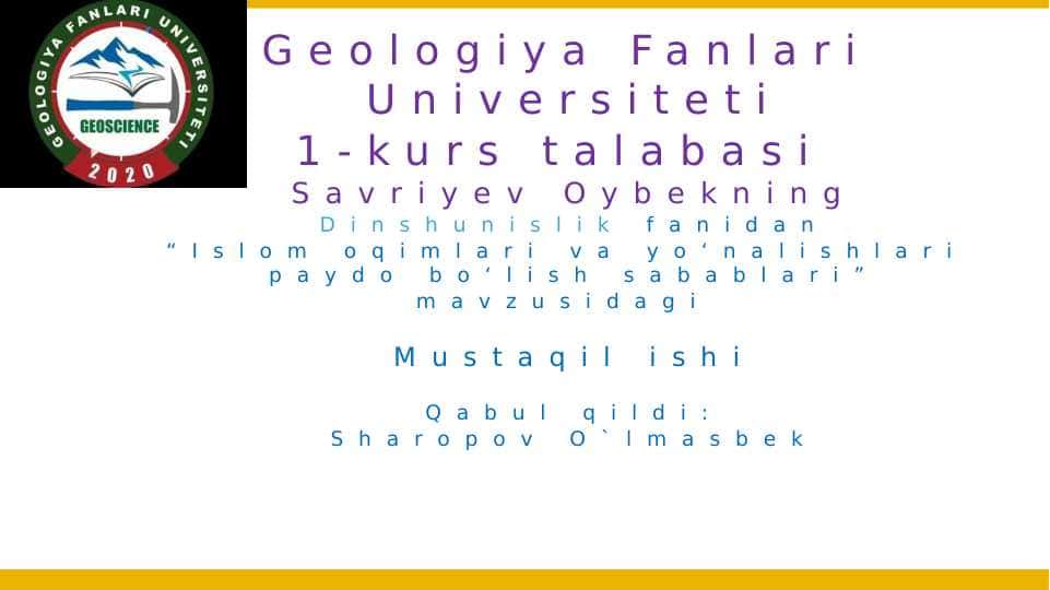 Islom oqimlari va yoʻnalishlari paydo boʻlish sabablari