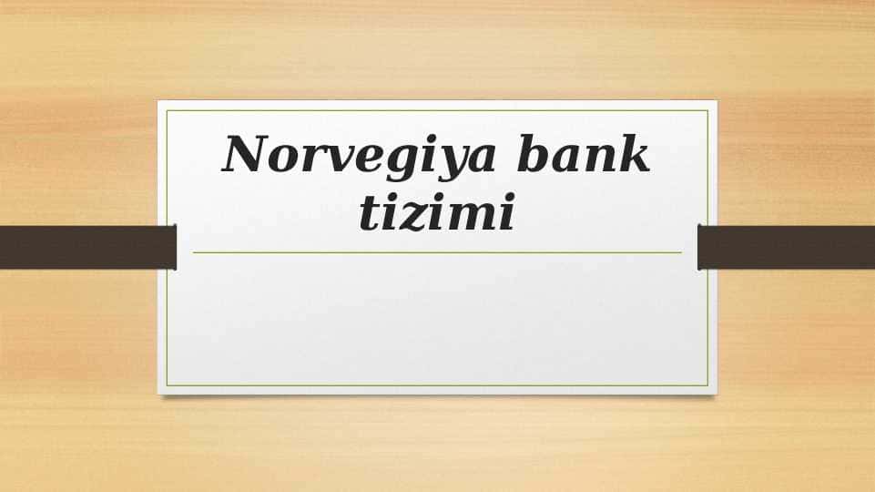 Norvegiya bank tizimi