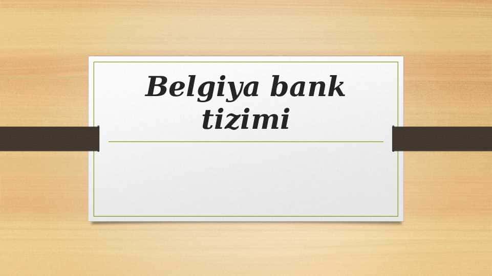 Belgiya bank tizimi