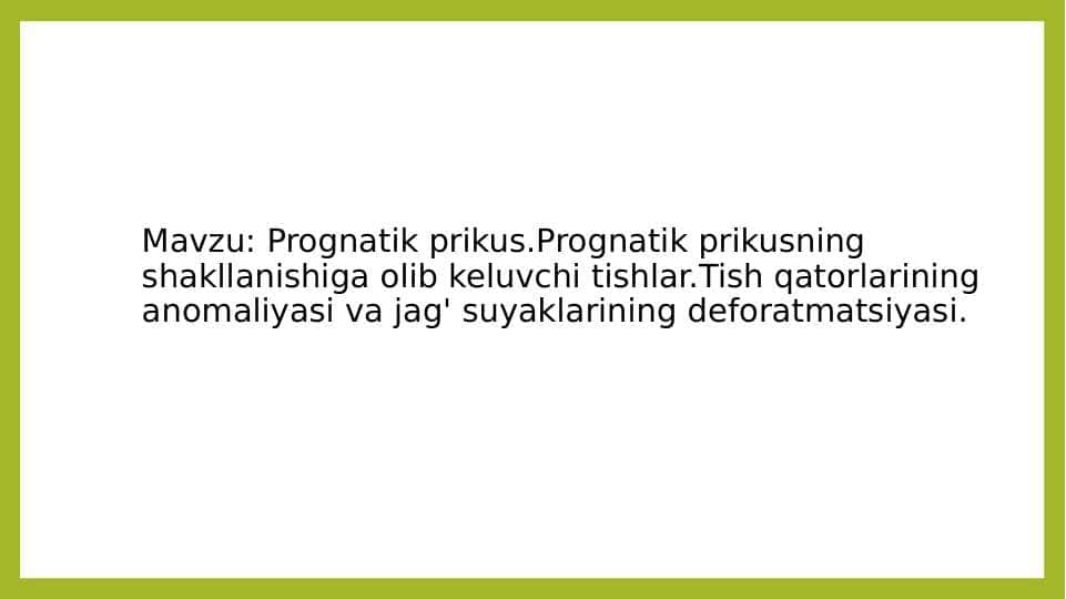 Prognatik prikus