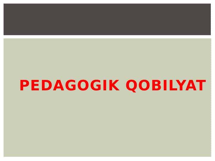 Pedagogik qobilyat