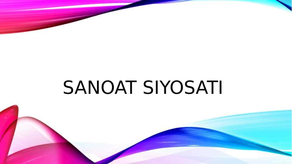 Sanoat siyosati