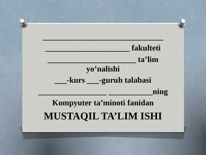 Tizimli blok qismlari bilan tanishish. Tizimli blokning tarmoq, elektr tok manbasi (quvvat bloki).