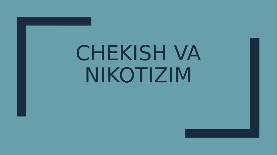 Chekish va Nekotizm