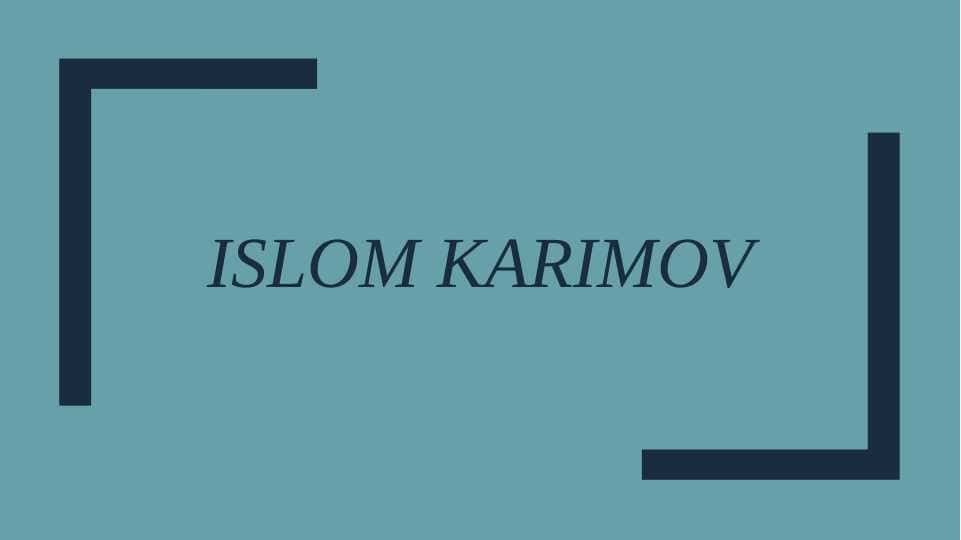 Islom Karimov