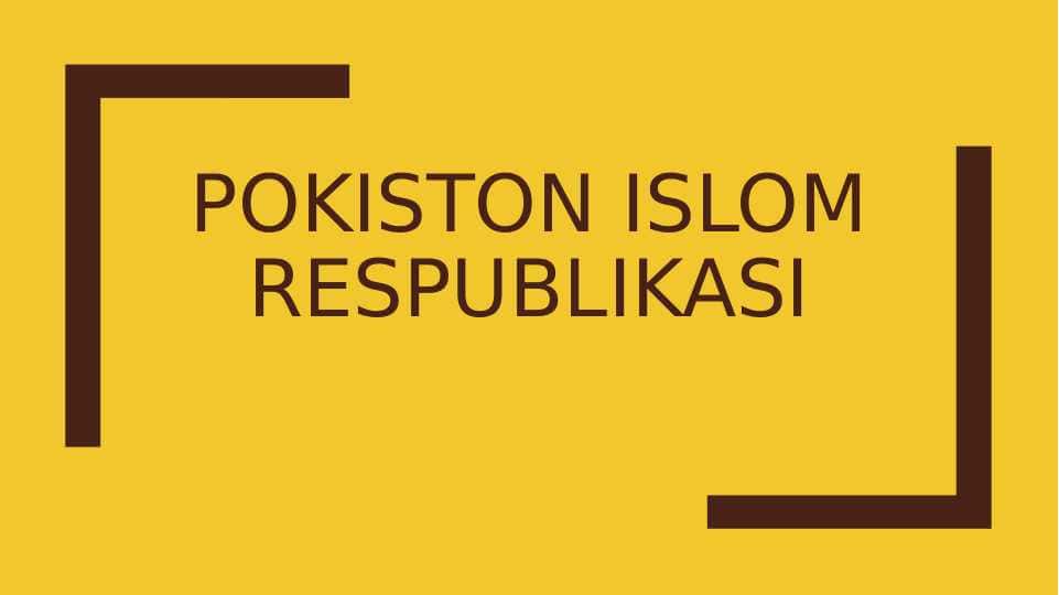 Pokiston Islom Respublikasi