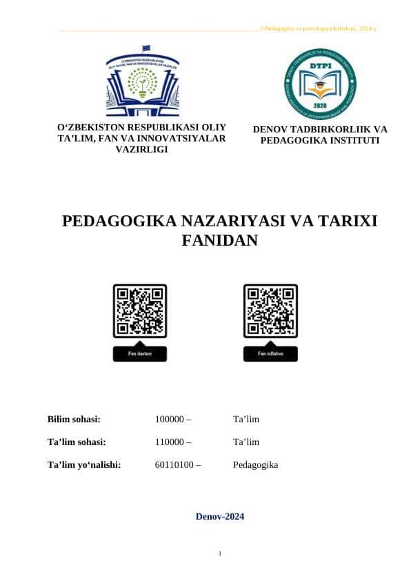 KORREKSION PEDAGOGIKA ASOSLARI.