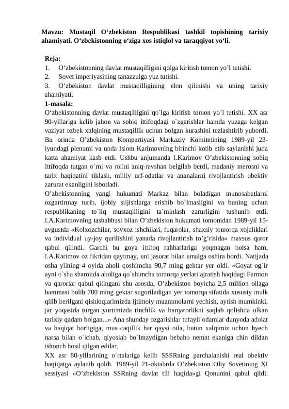 MALAKAVIY AMALIYOT HUJJATLARI jild
