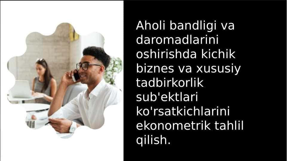Aholi bandligi va daromadlarini oshirish