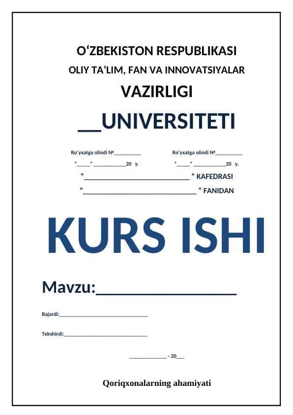 Qoriqxonalarning ahamiyati