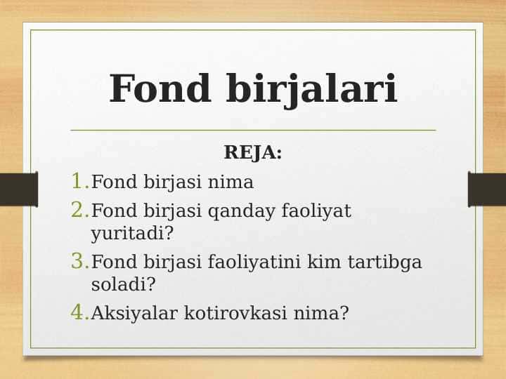 Fond birjalari