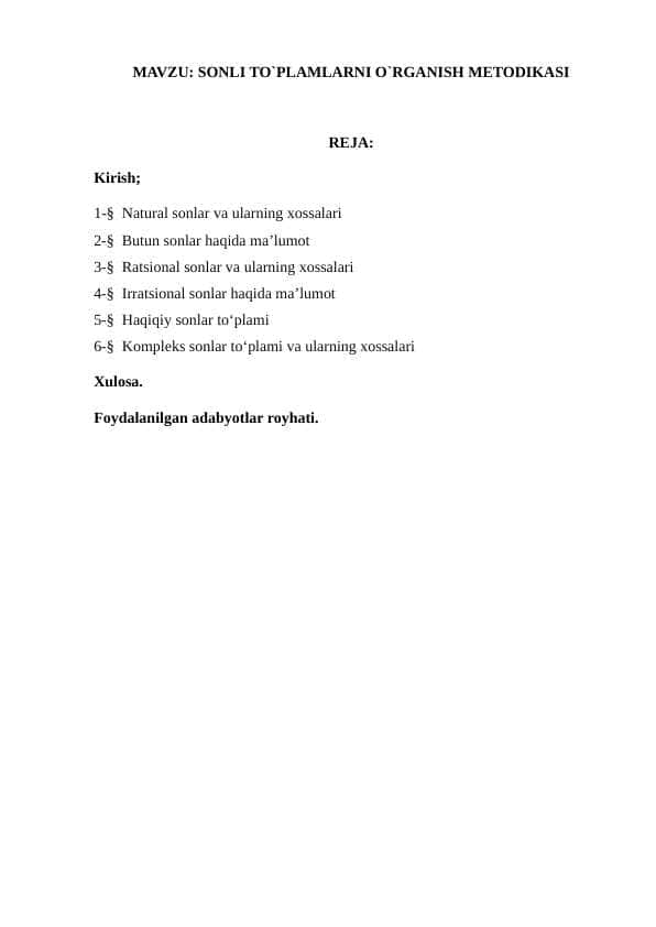 SONLI TO`PLAMLARNI O`RGANISH METODIKASI.docx