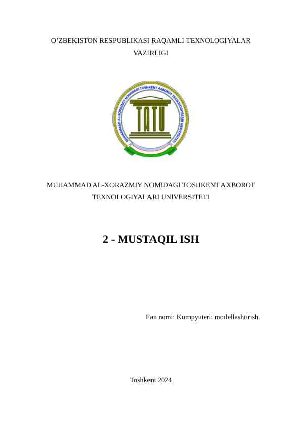simulink paketida matritsalar bilan ishlash