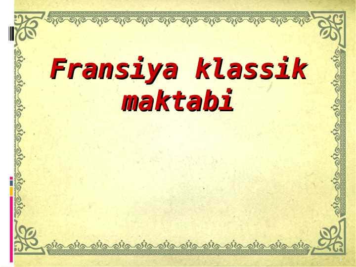 Fransiya klassik maktabi